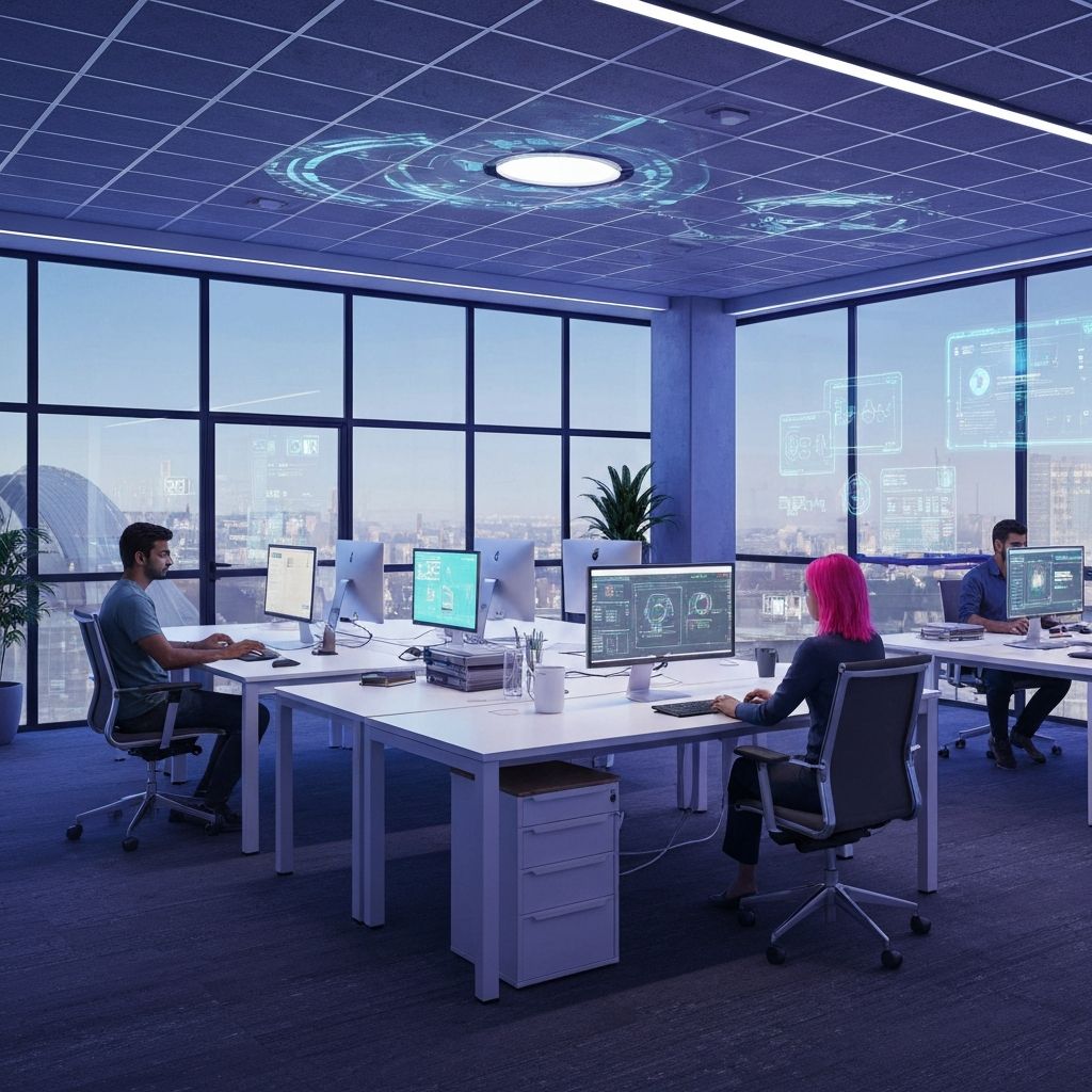 Modern tech workspace